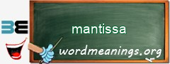 WordMeaning blackboard for mantissa